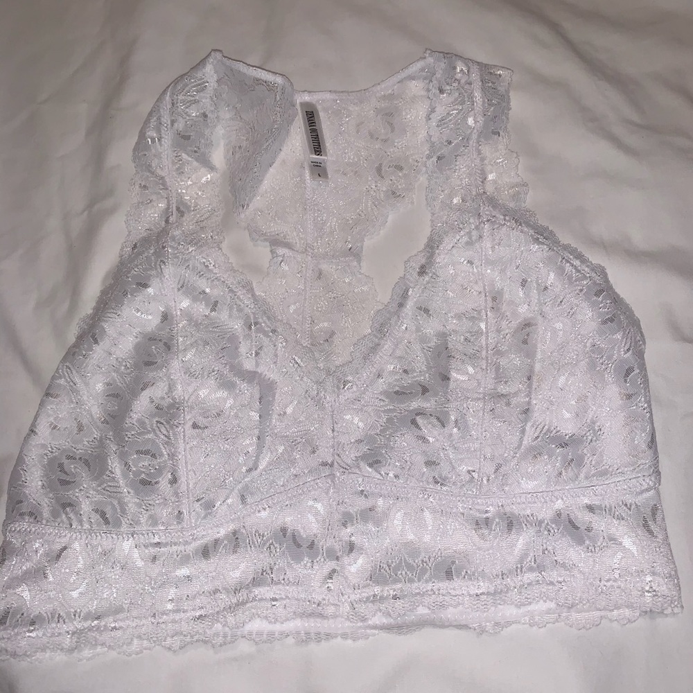 White Bralette Size Large